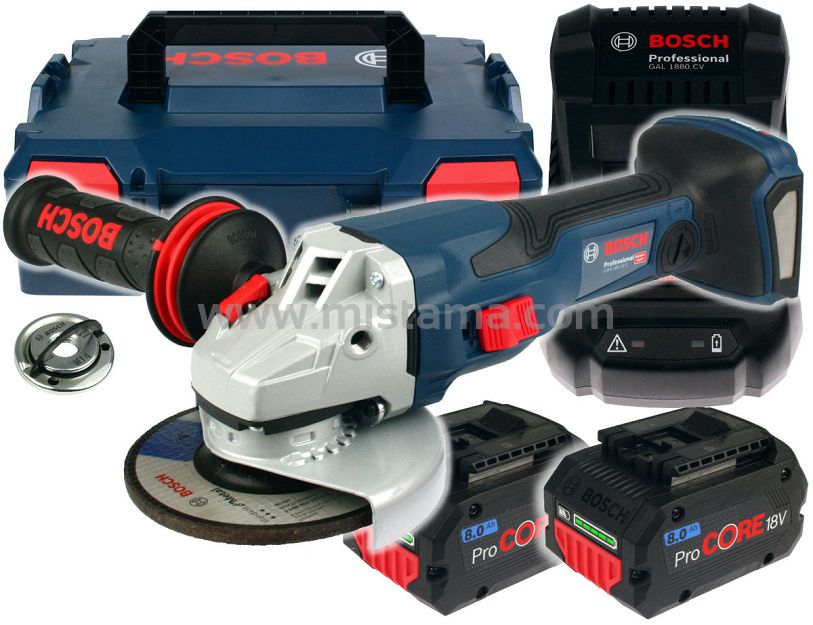 Szlifierka kątowa GWS 18V-15 C BOSCH BITURBO 2x8,0Ah