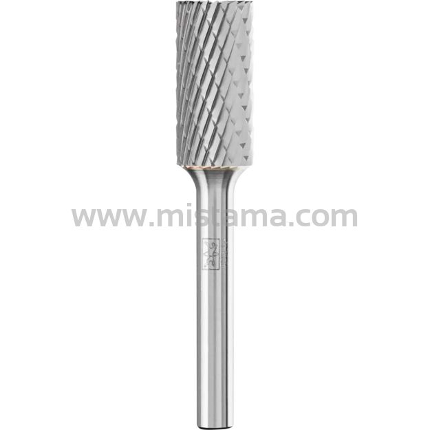 Tarnik frez trzpieniowy walec 12 mm chwyt 6 mm ZYAS Z3P PFERD do aluminium, metalu, żeliwa