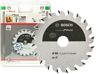 Tarcza pilarska 85/15mm Standard for Wood BOSCH (20 zębów)