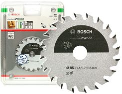Tarcza pilarska 85/15mm Standard for Wood BOSCH (20 zębów)