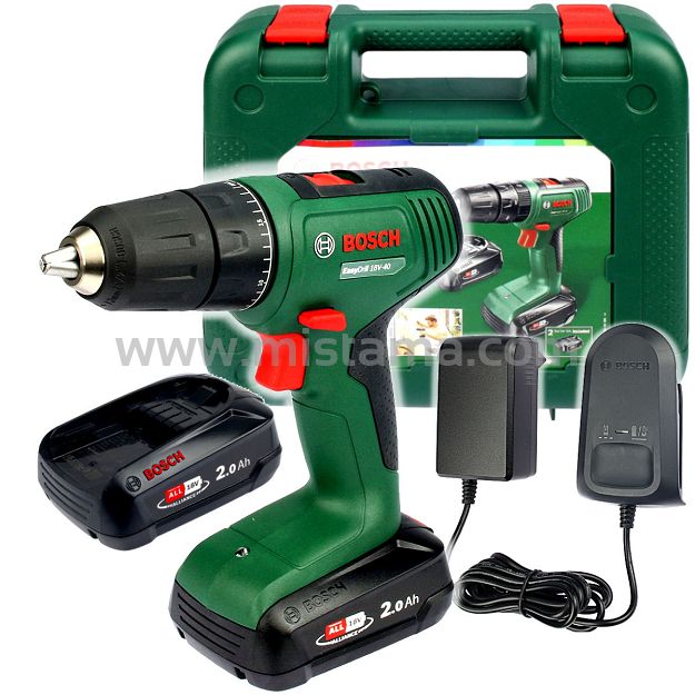 Wkrętarka 18V EasyDrill 18V-40 BOSCH  2x2,0Ah + WALIZKA