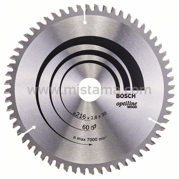 Tarcza pilarska 216/30mm Optiline Wood BOSCH (60 zębów)