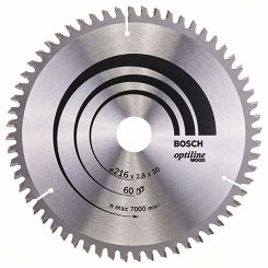 Tarcza pilarska 216/30mm Optiline Wood BOSCH (60 zębów)