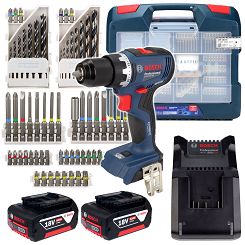 Wkrętarka 18V 63Nm GSR 18V-65 BOSCH 2x4,0Ah + walizka + osprzęt