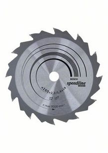 Tarcza pilarska 160/16mm Speedline Wood BOSCH (12 zębów)