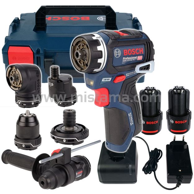 Wkrętarka akumulatorowa GSR 12V-32 FC BOSCH 2x2,0Ah L-BOXX + 5 uchwytów