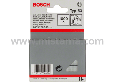 Zszywki 18 mm TYP 53 BOSCH (1000 szt.)