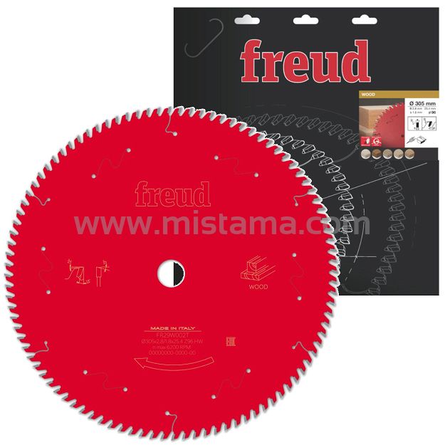 Tarcza piła widiowa 305/25,4 mm, 96 zębów FREUD do drewna, MDF