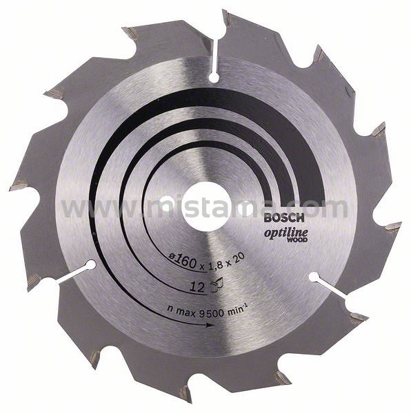 Tarcza pilarska 160/20mm Optiline Wood BOSCH (12 zębów)