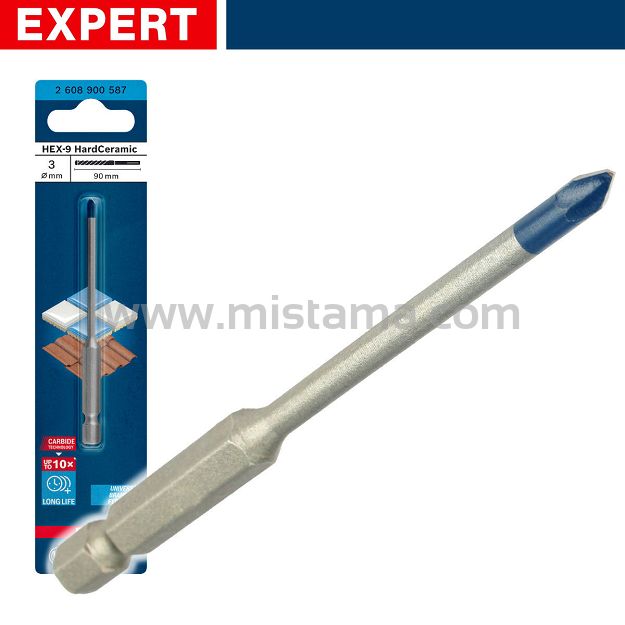 Wiertło do ceramiki i dachówki 3mm HEX-9 BOSCH EXPERT