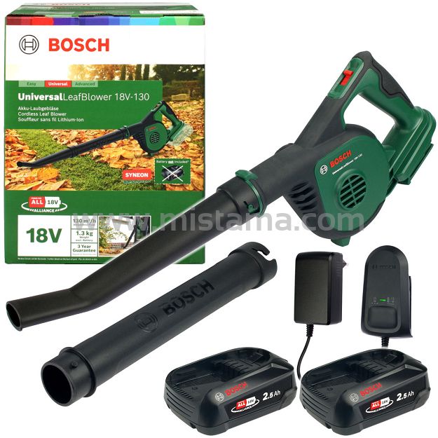 Akumulatorowa dmuchawa do liści UniversalLeafBlower 18V-130 BOSCH 2x2,5Ah