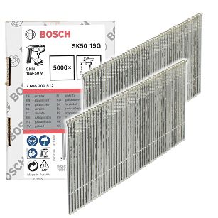 Gwoździe 19mm typ SK50 19 G BOSCH 5000 szt. do gwoździarki GNH 18V-50 M