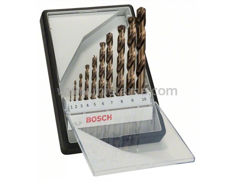 Zestaw 10 wierteł HSS-CO do metalu ROBUST Line BOSCH