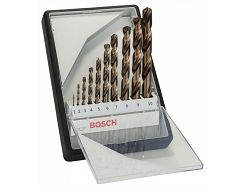 Zestaw 10 wierteł HSS-CO do metalu ROBUST Line BOSCH