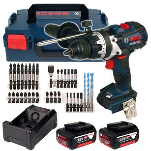 Wkrętarka GSR 18V-110 C BOSCH 2x5,0Ah L-BOXX + zestaw 35 bitów
