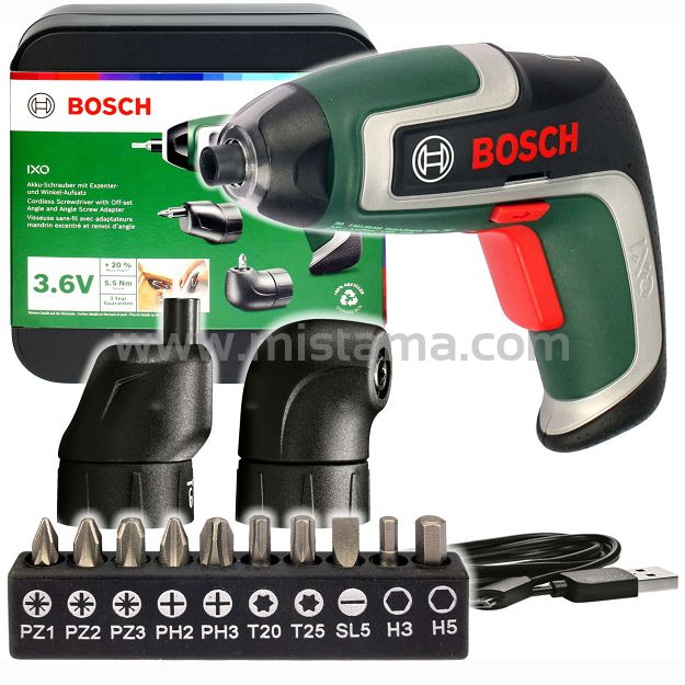 Wkrętarka IXO 7 BOSCH + 10 bitów + 2 adaptery