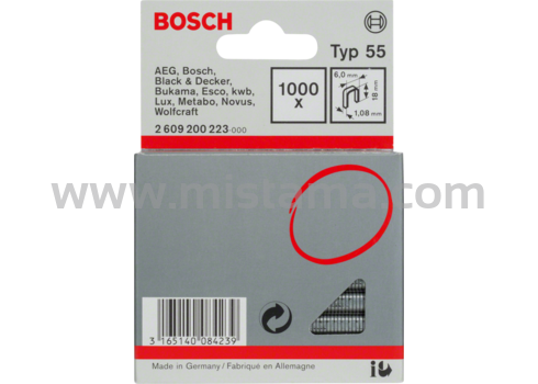 Zszywki 18 mm TYP 55 BOSCH (1000 szt.)