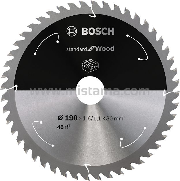 Tarcza pilarska 190/30mm Standard for Wood BOSCH (48 zębów) do pilarek aku