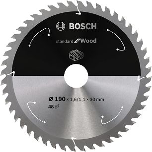 Tarcza pilarska 190/30mm Standard for Wood BOSCH (48 zębów) do pilarek aku