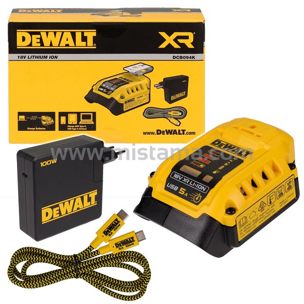 Adapter powerbank USB-C DCB094K ładowarka do akumulatorów 18V XR DeWALT