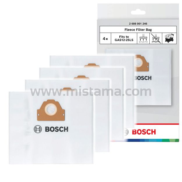 Oryginalne worki na pył 4 SZT. do odkurzacza GAS 12-25 LS BOSCH