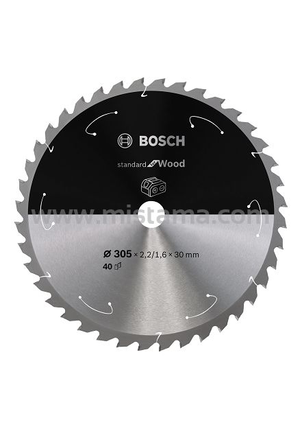 Tarcza pilarska 305/30mm Standard for Wood BOSCH (40 zębów) do pilarek aku
