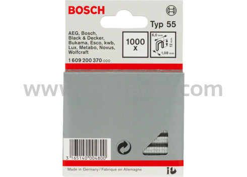 Zszywki 12 mm TYP 55 BOSCH (1000 szt.)