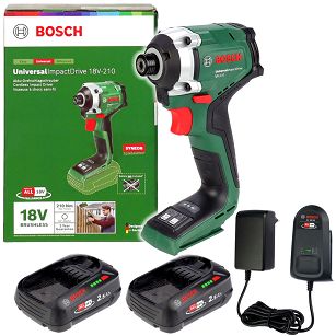 Zakrętarka udarowa 210 Nm UniversalImpactDrive 18V-210 BOSCH 2x2,5Ah