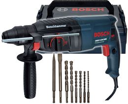 Młotowiertarka GBH 2-26 DRE BOSCH L-BOXX + 8 wierteł i dłut