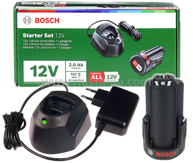 Zestaw startowy ładowarka GAL 1210 CV + 1 akumulator PBA 12V 2,0Ah BOSCH