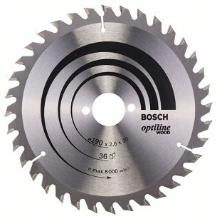 Tarcza pilarska 190/30mm Optiline Wood BOSCH (36 zębów)