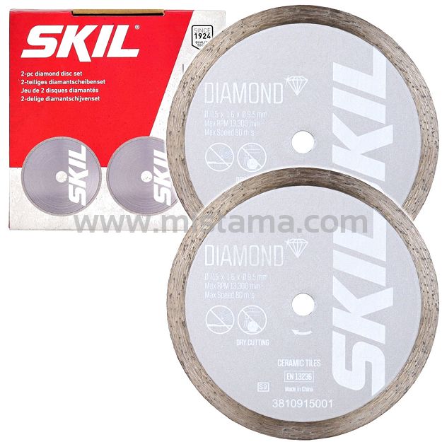 Zestaw 2 tarcz diamentowych do ceramiki 115/9,5 mm do pilarki 3540 SKIL