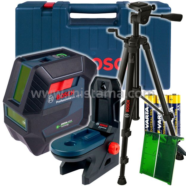 Laser krzyżowy GCL 2-50 G BOSCH + UCHWYT + WALIZKA + STATYW BT 150