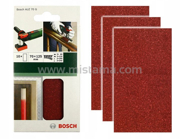 Zestaw 10 papierów ściernych AUZ 70 G BOSCH