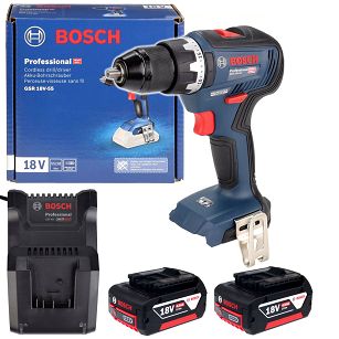 Wkrętarka 55Nm GSR 18V-55 BOSCH 2x4,0Ah