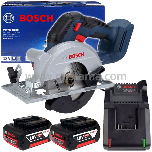 Pilarka tarczowa 51mm GKS 18V-51 BOSCH BEZSZCZOTKOWA 2x4,0Ah