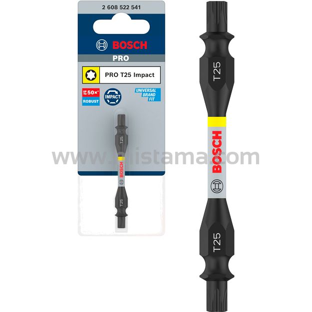 Klinga bit dwustronny TORX T25 65 mm IMPACT BOSCH PRO