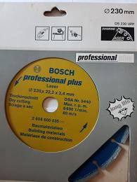 Tarcza diamentowa 230 mm PROF PLUS BOSCH (beton, cegła) WYPRZEDAŻ