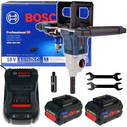 Mieszalnik akumulatorowy 18V 2 BIEGI GRW 18V-160 BOSCH 2x5,5Ah