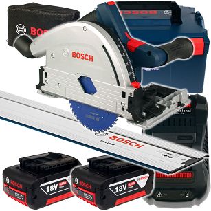 Zagłębiarka GKT 18V-52 GC BOSCH 2x5,0Ah L-BOXX + szyna FSN 1600