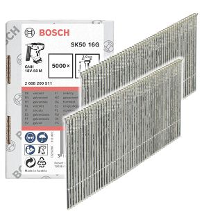 Gwoździe 16mm typ SK50 16 G BOSCH 5000 szt. do gwoździarki GNH 18V-50 M