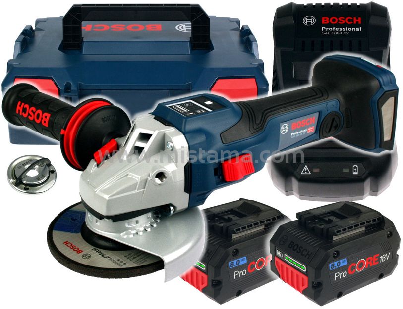 Szlifierka kątowa GWS 18V-15 SC BOSCH BITURBO 2x8,0Ah L-BOXX