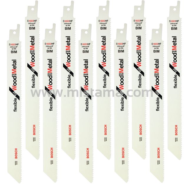 Zestaw 10 brzeszczotów do drewna i metalu S 1022 HF BOSCH