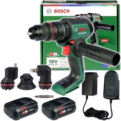 Wkrętarka z udarem 18V ADVANCEDIMPACT 18V-80 BOSCH BEZSZCZOTKOWA 2x2,5Ah + 4 uchwyty