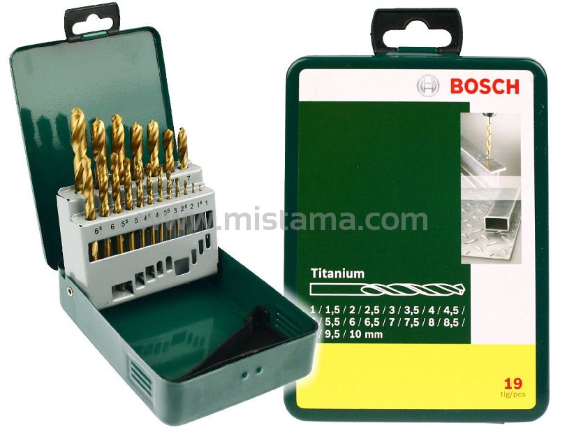 Zestaw19 wierteł HSS-TIN do metalu BOSCH