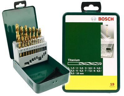 Zestaw19 wierteł HSS-TIN do metalu BOSCH