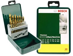Zestaw19 wierteł HSS-TIN do metalu BOSCH