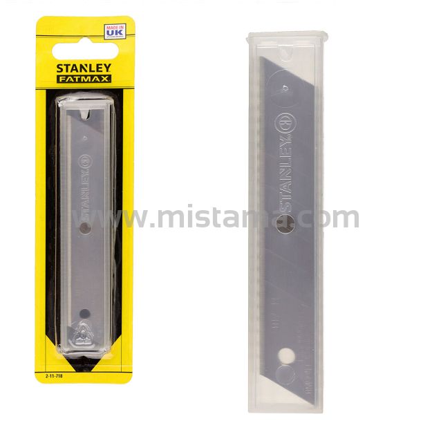 Zestaw 10 ostrzy łamanych 18mm STANLEY FATMAX + etui