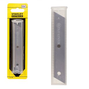Zestaw 10 ostrzy łamanych 18mm STANLEY FATMAX + etui