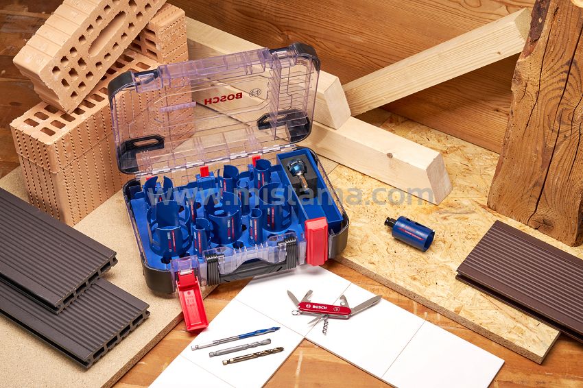 Zestaw 11 pił otwornic Construction Material BOSCH EXPERT + scyzoryk Victorinox